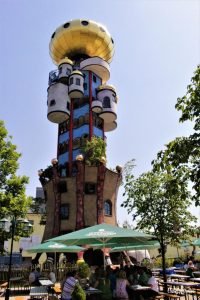 Abensberg & the Kuchlbauer Brewery | Kuchlbauer Brauerei | HUndertwasserturm | Hundertwasser Tower | Friedrich Hundertwasser Architecture | Hundertwasser Germany | Day Trip from Regensburg | Day Trip from Munich | Breweries in Germany | Breweries in Bavaria | Bavaria Breweries | Drinking in Germany | Biergartens in Germany | Biergartens in Bavaria - California Globetrotter