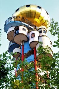 Abensberg & the Kuchlbauer Brewery | Kuchlbauer Brauerei | HUndertwasserturm | Hundertwasser Tower | Friedrich Hundertwasser Architecture | Hundertwasser Germany | Day Trip from Regensburg | Day Trip from Munich | Breweries in Germany | Breweries in Bavaria | Bavaria Breweries | Drinking in Germany | Biergartens in Germany | Biergartens in Bavaria - California Globetrotter