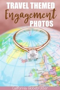 Travel Themed Engagement Photos | Travel Engagement Photos | Travel Themed Engagement Ideas | Travel Engagement Photo shoot | Travel Inspired Engagement Photos | Engagement Travel Photos | Airport Engagement Photos | World Traveler Engagement Photos | Love is an Adventure! | Vintage Suitcases | #Travel #EngagementPhotos - California Globetrotter