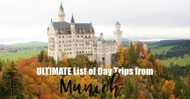 The ULTIMATE List of Day Trips from Munich - Schloss Neuschwanstein - The Disney Castle - Bavaria, Germany - Cities Near Munich to Visit - Weekend Trips from Munich - Best day Trips from Munich - European Cities Near Munich - California Globetrotter