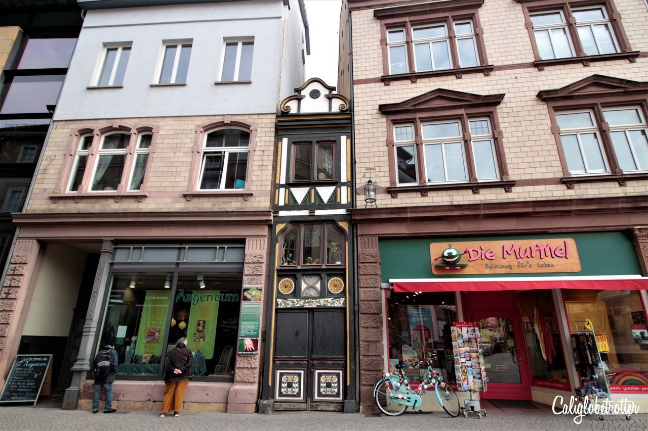 Superlatives of Germany - Eisenach Narrowest Half-timbered House, Thuringia, Germany - California Globetrotter